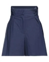 Jijil Woman Shorts & Bermuda Shorts Navy Size 8 Polyester In Blue