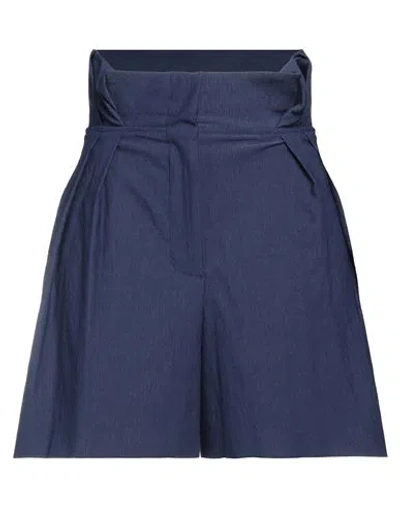 Jijil Woman Shorts & Bermuda Shorts Navy Size 8 Polyester In Blue
