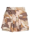 Jijil Woman Shorts & Bermuda Shorts Sand Size 4 Cotton, Elastane