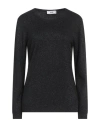 Jijil Woman Sweater Black Size 10 Viscose, Polyamide, Polyester, Metallic Fiber
