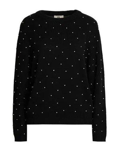 Jijil Woman Sweater Black Size 4 Acrylic, Merino Wool