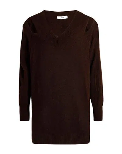 Jijil Woman Sweater Chocolate Brown Size 6 Polyamide, Wool, Viscose, Cashmere