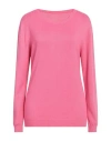 Jijil Woman Sweater Fuchsia Size 10 Viscose, Polyamide, Polyester, Metallic Fiber In Pink