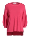 Jijil Woman Sweater Magenta Size 4 Viscose, Polyamide In Magenta