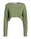Jijil Woman Sweater Military Green Size 4 Cotton, Polyester