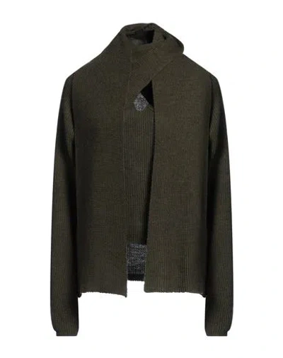 Jijil Woman Sweater Military Green Size 6 Viscose, Wool In Green