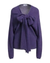 Jijil Woman Sweater Purple Size 8 Viscose, Wool