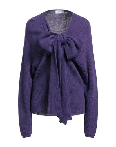Jijil Woman Sweater Purple Size 8 Viscose, Wool