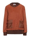 Jijil Woman Sweater Tan Size 6 Polyester In Brown