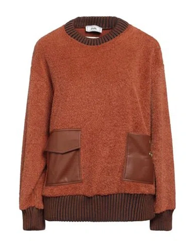 Jijil Woman Sweater Tan Size 6 Polyester In Brown
