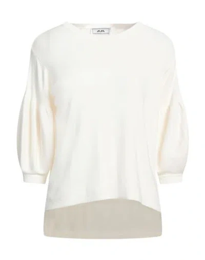 Jijil Woman Sweater White Size 4 Viscose, Polyamide In White
