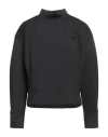 Jijil Woman Sweatshirt Black Size 6 Polyester, Elastane In Black