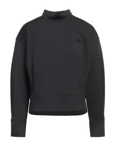 Jijil Woman Sweatshirt Black Size 6 Polyester, Elastane
