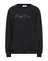 Jijil Woman Sweatshirt Black Size 8 Cotton, Polyester In Black