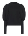 Jijil Woman Sweatshirt Black Size 10 Cotton, Polyester