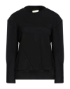 Jijil Woman Sweatshirt Black Size 6 Cotton, Polyester