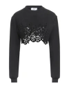 Jijil Woman Sweatshirt Black Size 4 Cotton, Polyester In Black