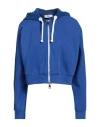 JIJIL JIJIL WOMAN SWEATSHIRT BLUE SIZE 6 COTTON, POLYESTER, POLYAMIDE, NYLON, ELASTANE