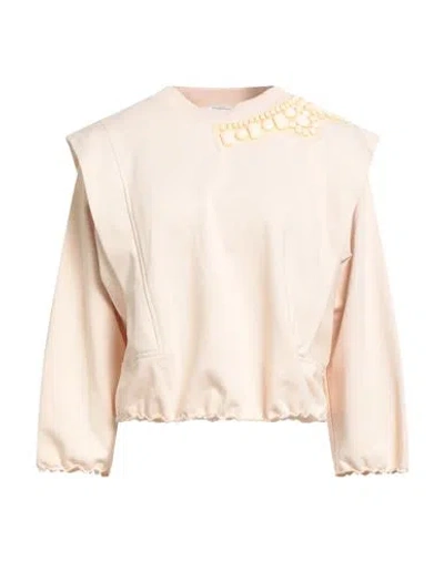Jijil Woman Sweatshirt Blush Size 4 Cotton, Polyester In Pink