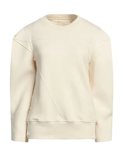 Jijil Woman Sweatshirt Cream Size 4 Cotton, Polyester In White