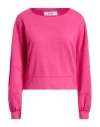 Jijil Woman Sweatshirt Fuchsia Size 8 Cotton, Polyester In Pink