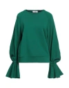 JIJIL JIJIL WOMAN SWEATSHIRT GREEN SIZE 8 COTTON, POLYESTER