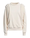 Jijil Woman Sweatshirt Ivory Size 6 Cotton, Polyester In White