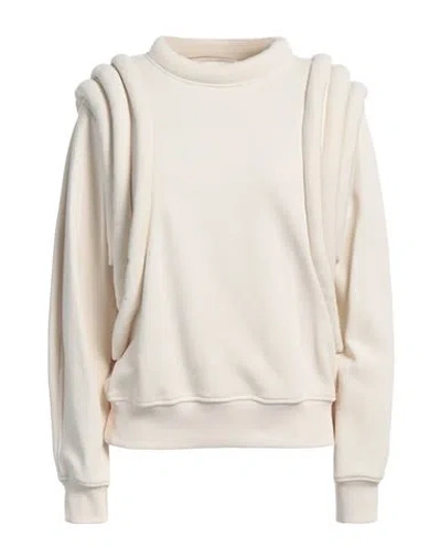 Jijil Woman Sweatshirt Ivory Size 6 Cotton, Polyester In White