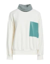 Jijil Woman Sweatshirt Off White Size 8 Cotton, Elastane, Polyester In Off White
