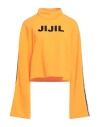 Jijil Woman Sweatshirt Orange Size 8 Cotton, Polyester In Orange