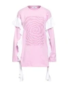Jijil Woman Sweatshirt Pink Size 8 Cotton, Elastane In Pink