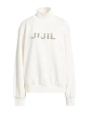 Jijil Woman Sweatshirt White Size 12 Cotton, Polyester In White