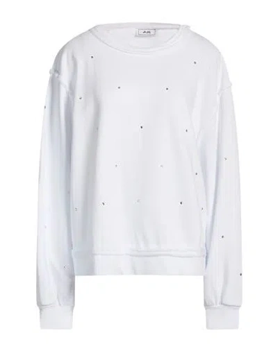 Jijil Woman Sweatshirt White Size 12 Cotton, Polyester
