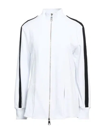 Jijil Woman Sweatshirt White Size 2 Cotton, Polyester