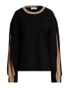 Jijil Woman T-shirt Black Size 10 Viscose, Polyester, Elastane