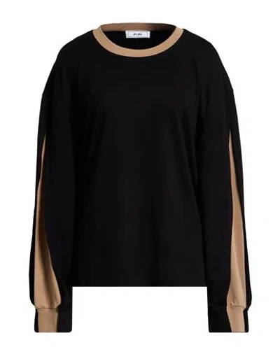 Jijil Woman T-shirt Black Size 10 Viscose, Polyester, Elastane