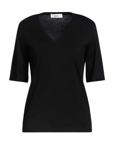 Jijil Woman T-shirt Black Size 4 Cotton