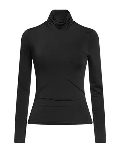 Jijil Woman T-shirt Black Size 2 Polyester, Elastane