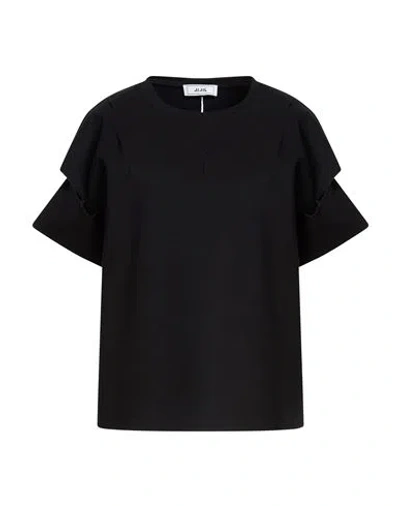 Jijil Woman T-shirt Black Size 8 Cotton