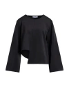 Jijil Woman T-shirt Black Size 8 Polyester, Elastane In Black