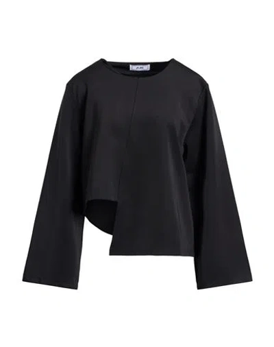Jijil Woman T-shirt Black Size 8 Polyester, Elastane