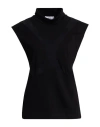 Jijil Woman T-shirt Black Size 8 Viscose, Polyester, Elastane