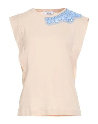 Jijil Woman T-shirt Blush Size 8 Cotton In Pink