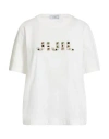 Jijil Woman T-shirt Cream Size 6 Cotton In White