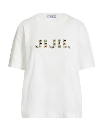 Jijil Woman T-shirt Cream Size 6 Cotton In White