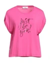 Jijil Woman T-shirt Fuchsia Size 12 Viscose, Elastane In Pink