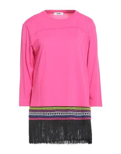 Jijil Woman T-shirt Fuchsia Size 6 Cotton In Pink