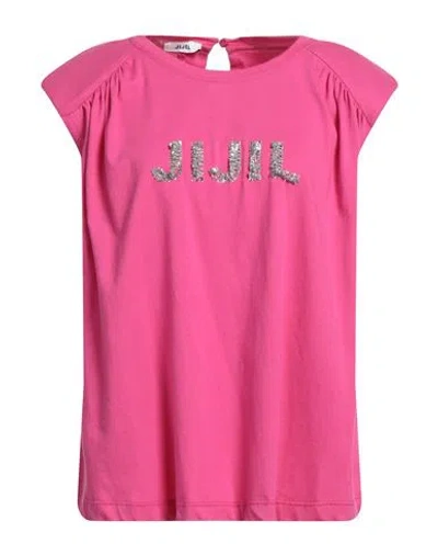 Jijil Woman T-shirt Fuchsia Size 10 Cotton In Pink