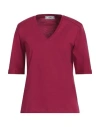 Jijil Woman T-shirt Garnet Size 6 Cotton In Red