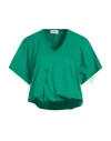 Jijil Woman T-shirt Green Size 6 Cotton In Green